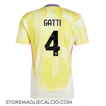 Juventus Federico Gatti #4 Maglia Gara Trasferta Repliche 2024-25 Maniche Corte